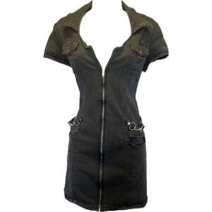 Lip Service Bondage Zip Up Mini Dress Women’s Large Y2K